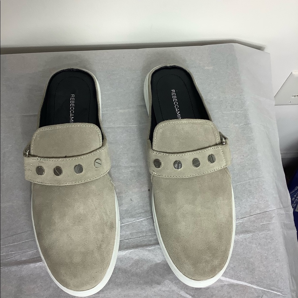 Rebecca Minkoff Sonia Slide Mule Slate Gray
